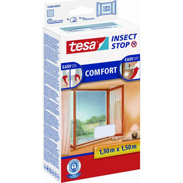 Προστασία από έντομα για παράθυρα Tesa Insect Stop COMFORT 55388 1,3x1,5m Λευκό