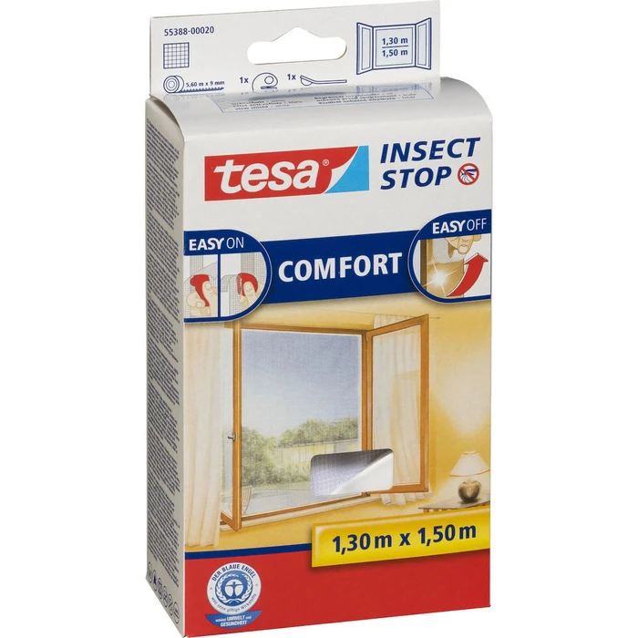 Προστασία από έντομα για παράθυρα Tesa Insect Stop COMFORT 55388 1,3x1,5m Λευκό