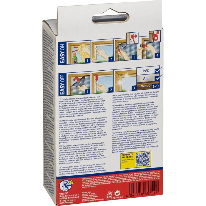 Προστασία από έντομα για παράθυρα Tesa Insect Stop COMFORT 55388 1,3x1,5m Λευκό