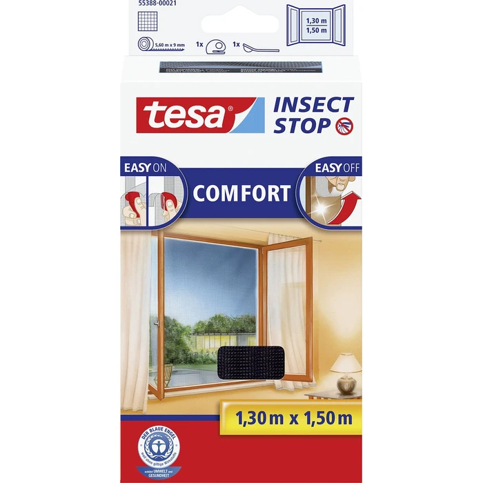 Προστασία από έντομα / γύρη / ήλιο Tesa Insect Stop for Windows 1,3x1,5m Anthracite 55388