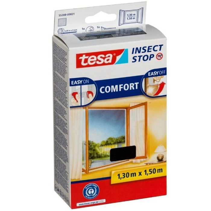Προστασία από έντομα / γύρη / ήλιο Tesa Insect Stop for Windows 1,3x1,5m Anthracite 55388