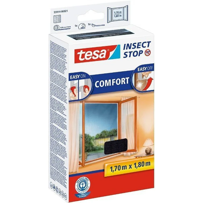 Προστασία από έντομα / γύρη / ήλιο tesa Insect Stop για παράθυρα Hook & Loop 1,2x2,4m Black 55918
