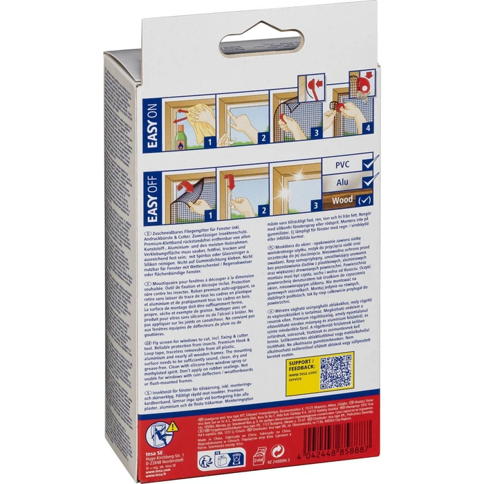 Tesa Insect Stop για Παράθυρα Hook & Loop 1,7 x 1,8 m Λευκό 55914