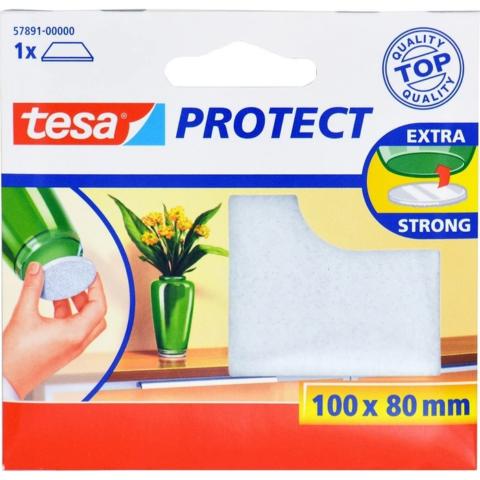 tesa Protect Ορθογώνιο Φελτζ-Προστατευτικό 100 x 80 mm λευκό