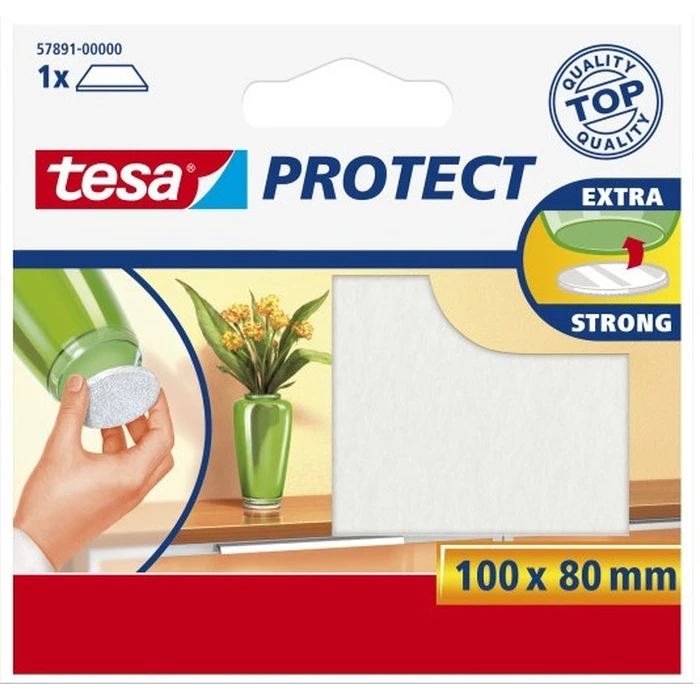 tesa Protect Ορθογώνιο Φελτζ-Προστατευτικό 100 x 80 mm λευκό