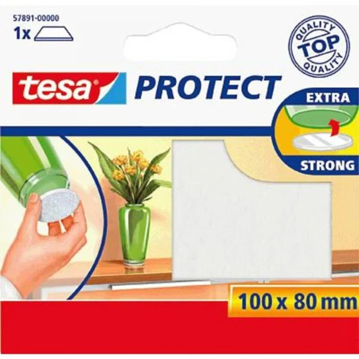 tesa Protect Ορθογώνιο Φελτζ-Προστατευτικό 100 x 80 mm λευκό