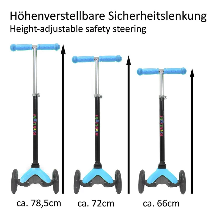Jamara KickLight 3-Wheel Foldable Scooter - Blue