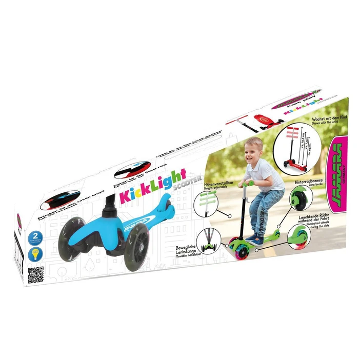 Jamara KickLight 3-Wheel Foldable Scooter - Blue