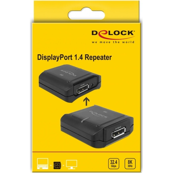 DELOCK DisplayPort 1.4 Repeater 8K 30Hz (Model 11474)