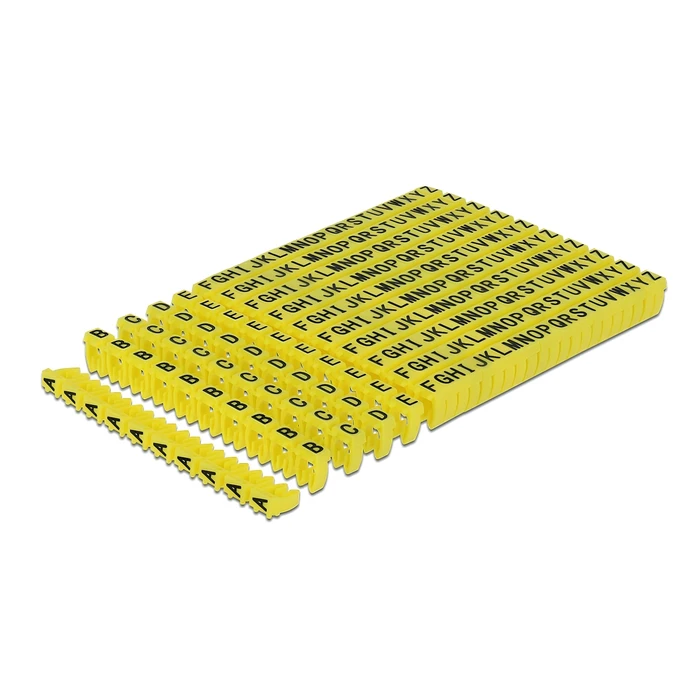 Delock Cable Marker Clips A-Z, yellow, 260-piece