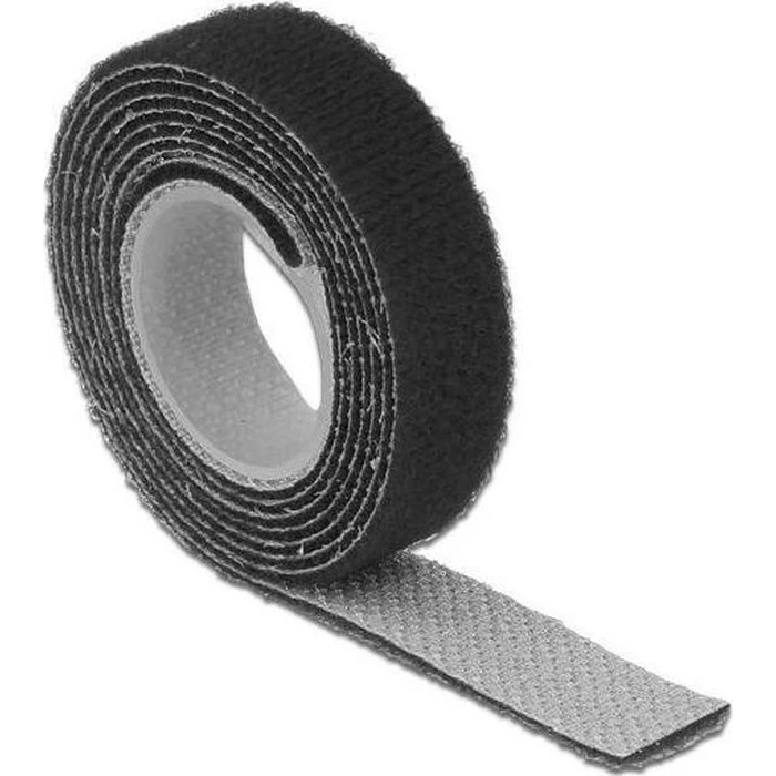 DELOCK Velcro Cable Ties Roll 1000x13 mm Black (1x Roll)