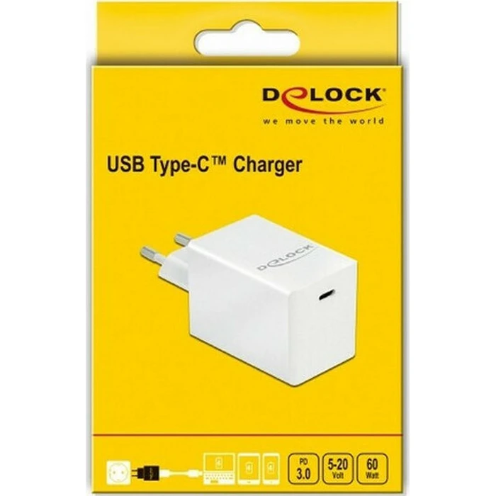 DeLOCK USB GaN Charger 1 x USB-C PD 3.0 Compact 60W (Model 41447)