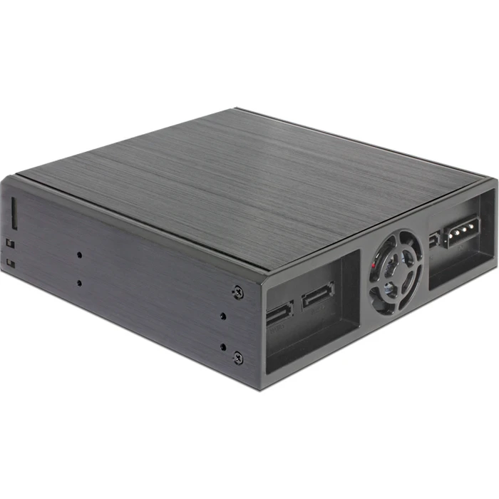 DeLOCK 5.25" Mobile Rack for 1 x 5.25" Slim Drive + 2 x 2.5" SATA HDD/SSD - Black (Model 47230)