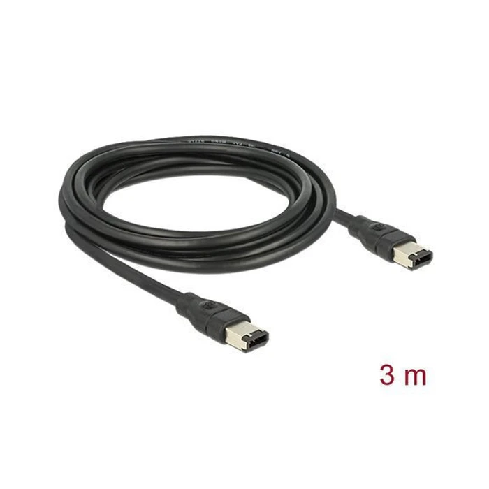 DELOCK FireWire καλώδιο FW400 6-pin αρσενικό -> 6-pin αρσενικό, 3.00 m (82575)