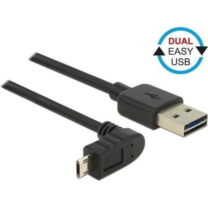 DELOCK USB καλώδιο A -> Micro-B 3.0 m 90° (St/St)