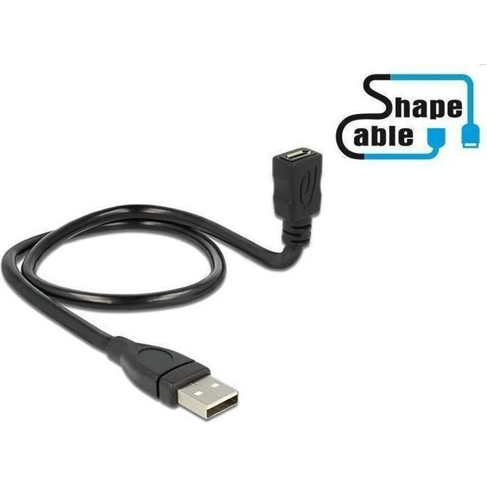 Delock Αντάπτορας USB-A (male) σε USB-A (female), Μαύρο