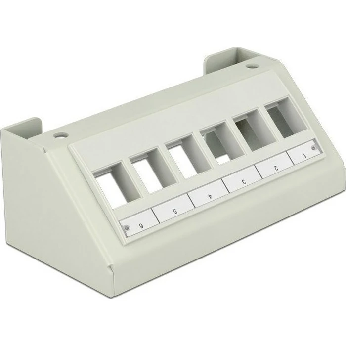 Delock Keystone Multimedia Panel 6 Port, grey