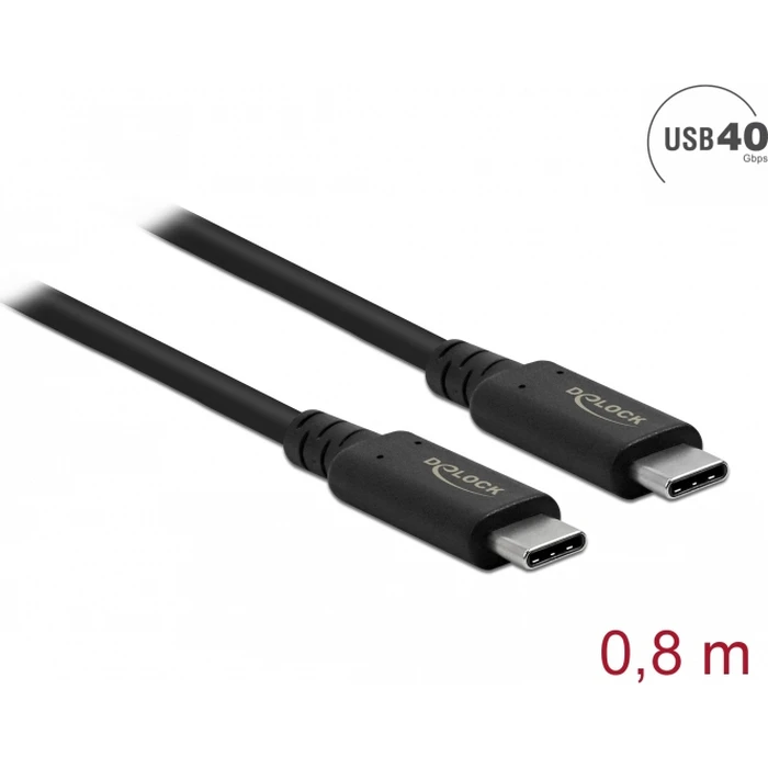 Delock USB4™ 40 Gbps Coaxial USB Type-C Cable 0.8 m