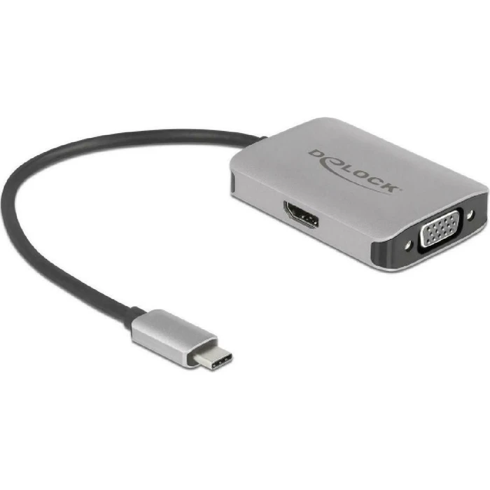 Delock USB Type-C Splitter (DP Altmode) to 1 x HDMI + 1 x VGA (MPN: 87776)
