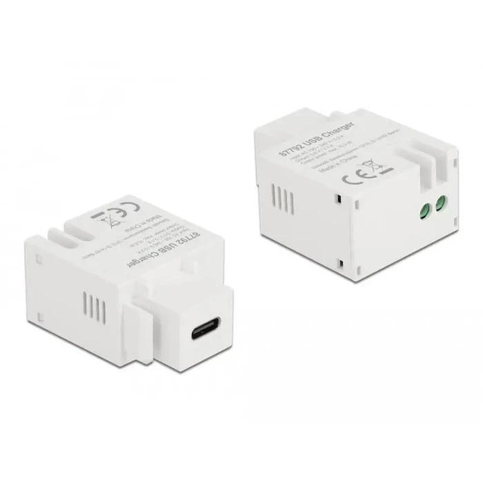 Delock Keystone Modul με θύρα φόρτισης USB Type-C 2,1 A λευκό