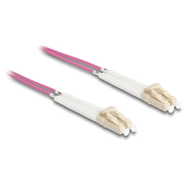 DeLOCK Fiber Optic Cable LC Duplex to LC Duplex Multimode OM4 Angled 3 m