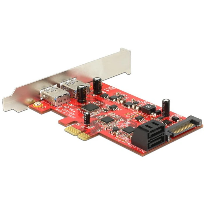 DeLOCK SATA3 PCIe Card with 4 x SATA III Ports and USB 3.0 (Model 89389)