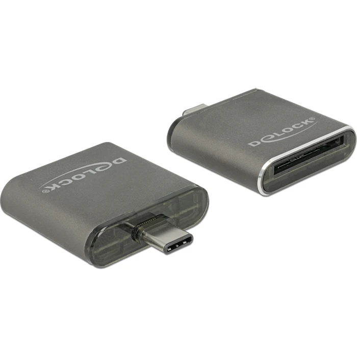 Αναγνώστης καρτών Delock USB-C σε SDHC/SDXC UHS-II / MMC μονής υποδοχής (μοντέλο 91498)
