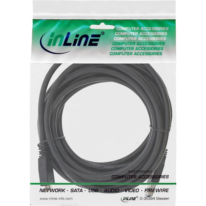 Καλώδιο InLine Braided USB 3.0 σε micro-B Μαύρο 5 m (35450)