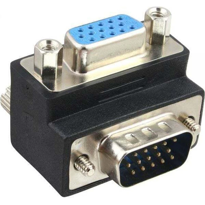 Mercodan InLine Μετατροπέας VGA 90° Male σε VGA Female (D-Sub 15) - Μαύρο