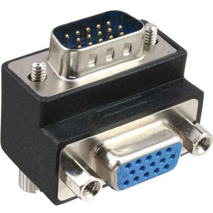Mercodan InLine Μετατροπέας VGA 90° Male σε VGA Female (D-Sub 15) - Μαύρο