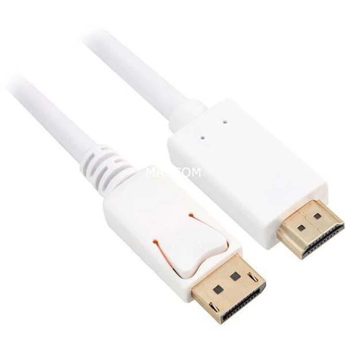 Sharkoon DisplayPort 1.2 (male) to HDMI (male) adapter cable, 3 m, white