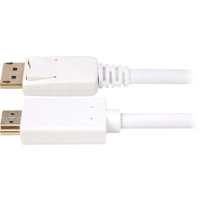 Sharkoon DisplayPort 1.2 (male) to HDMI (male) adapter cable, 3 m, white