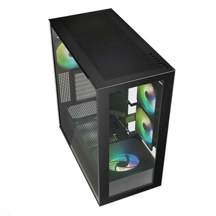 Sharkoon Rebel C60 RGB Gaming Midi Tower PC Case Black Side Window