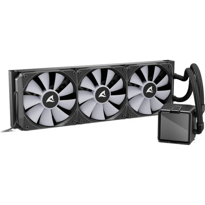 Sharkoon S100 ARGB 360mm AIO CPU Liquid Cooler with 3x120mm ARGB Fans (Black)