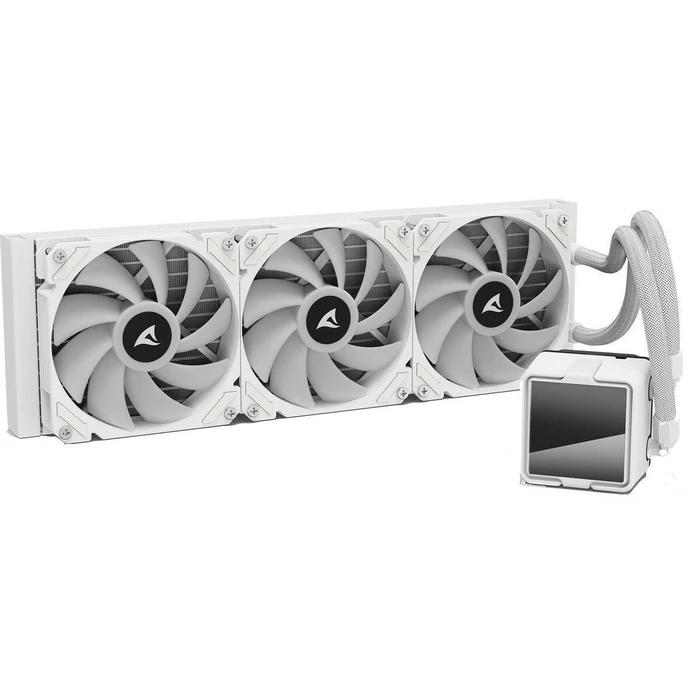 Sharkoon S60 ARGB AIO 360mm CPU Liquid Cooler (White) with 3x 120mm ARGB Fans