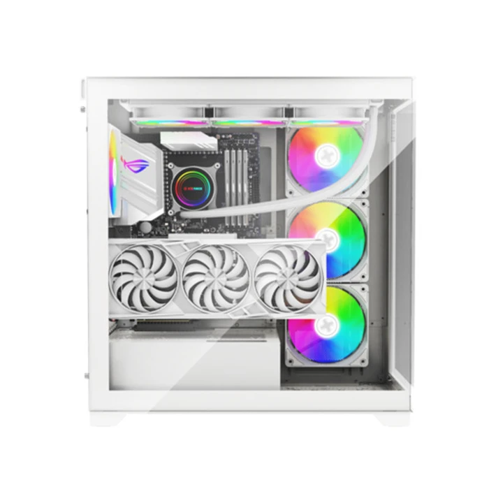 Xilence Xilent Gleam Gaming Midi Tower Κουτί Υπολογιστή με Πλαϊνό Παράθυρο και RGB Φωτισμό (Λευκό) - XG271 / X818.W.ARGB
