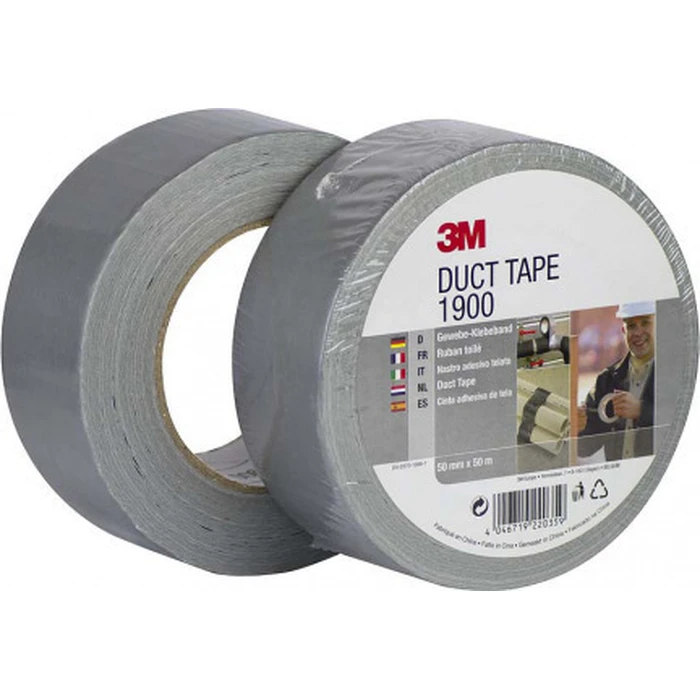 3M Duct Tape Economy 1900 50mmx50m Black (DT272995127) (MMMDT272995127)