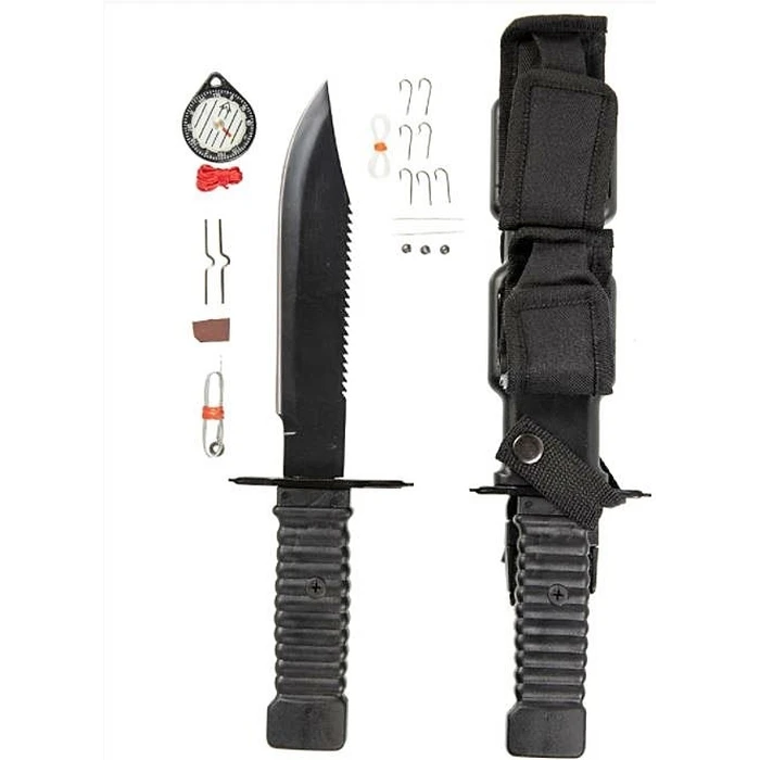 Mil-Tec Special Forces Μαχαίρι Επιβίωσης Μαύρο σε Θήκη 15368000