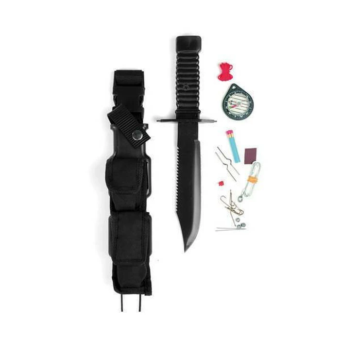 Mil-Tec Special Forces Μαχαίρι Επιβίωσης Μαύρο σε Θήκη 15368000