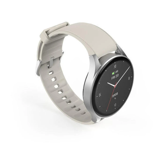 HAMA 8900 Aluminium 45mm Αδιάβροχο Smartwatch με Παλμογράφο (Μπεζ)