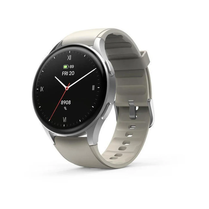 HAMA 8900 Aluminium 45mm Αδιάβροχο Smartwatch με Παλμογράφο (Μπεζ)
