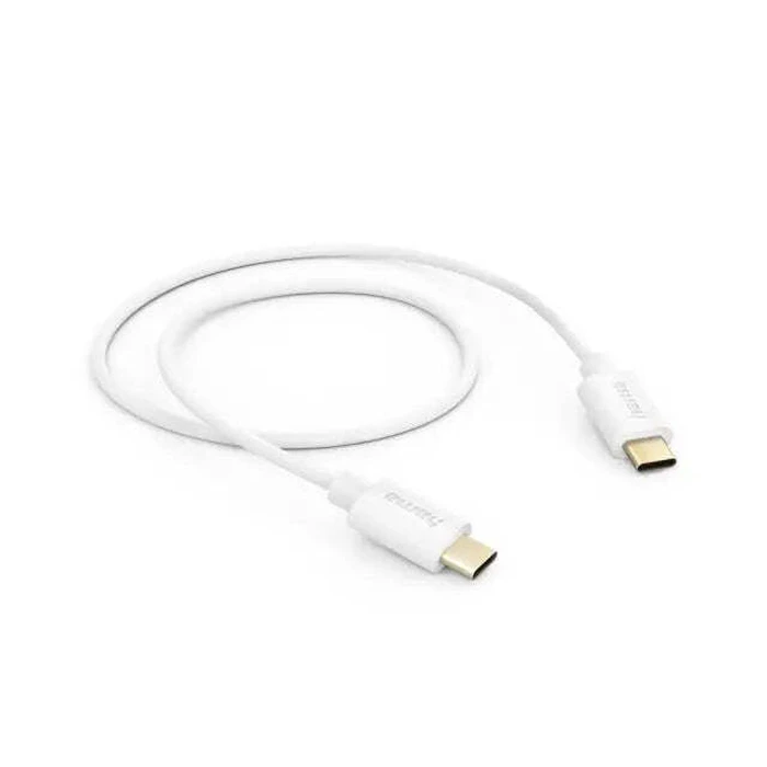 HAMA USB 2.0 Cable USB-C male - USB-C 60W Λευκό 1m