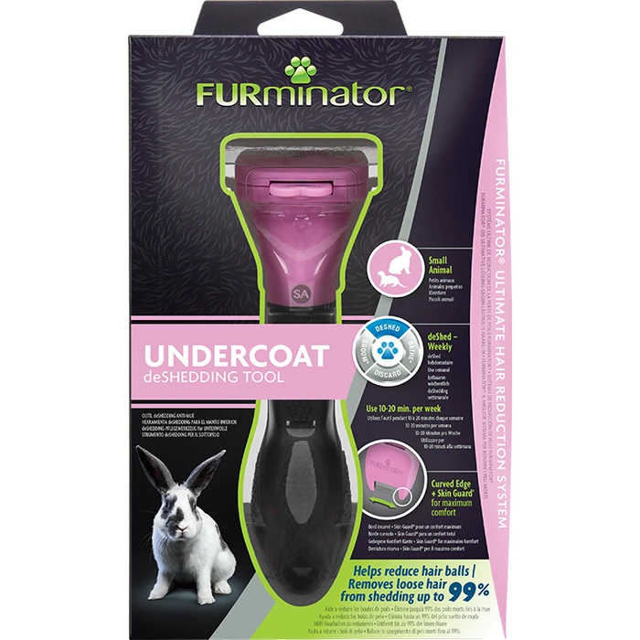 FURminator Undercoat deShedding Tool - Small Animals (for guinea pig, rabbit, ferret, hamster)