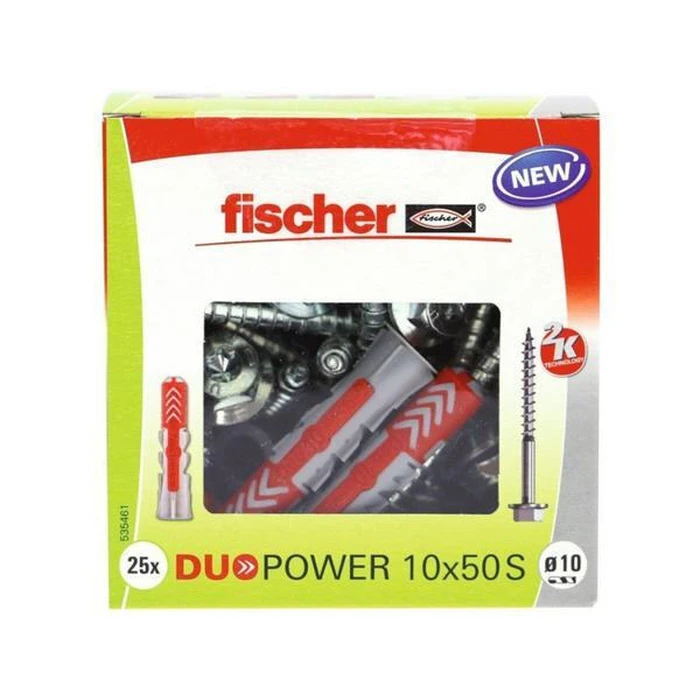 Fischer Duopower S Plastic Wall Plug 10x50mm 25 pcs (535461)