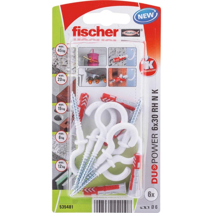Fischer Screw M6 x 30 mm — Plain (1 piece)