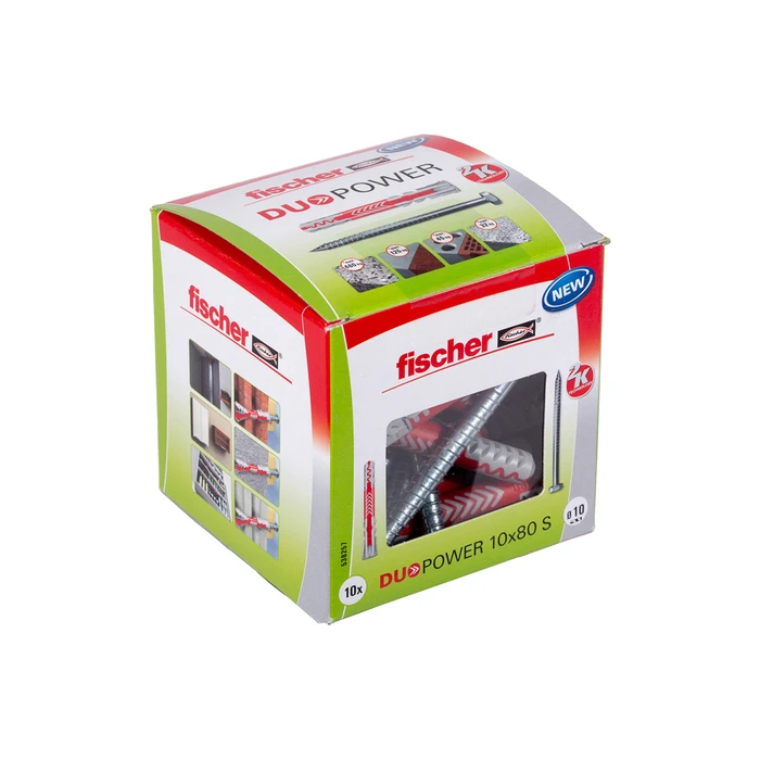 Fischer Duopower S plastic wall plug 10x80 mm - 10 pcs