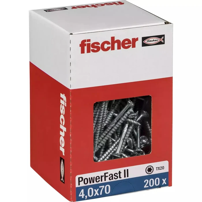 Υλικά στερέωσης Fischer βίδα μοριοσανίδας PowerFast II 4,0x70 SK TX TG blvz 200