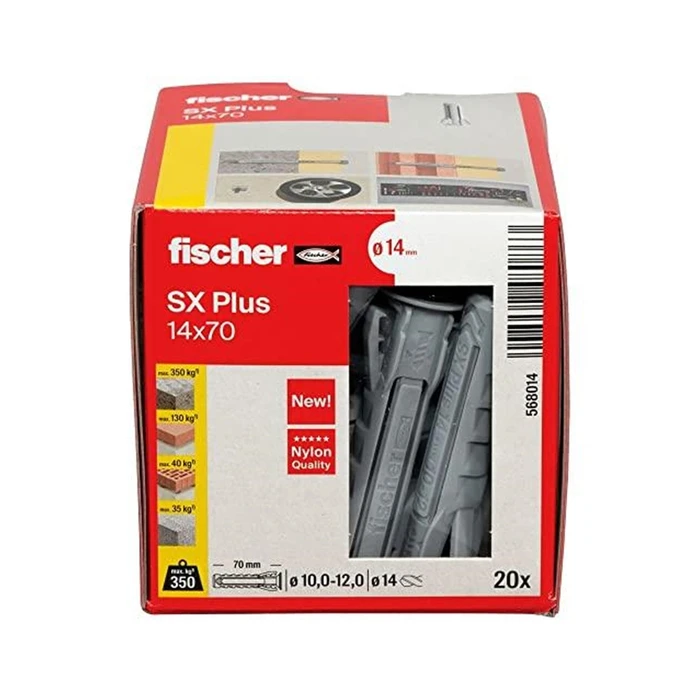 Fischer Plastic Wall Plug SX 14x70mm - 20 pcs (568014)