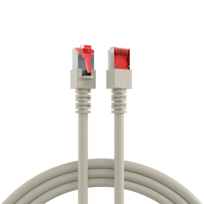 EFB RJ45 Patch Cable S/FTP Cat.6 LSZH 40m (K5510.40) - Gray, Pure Copper, Patented Strain Relief with Length Print