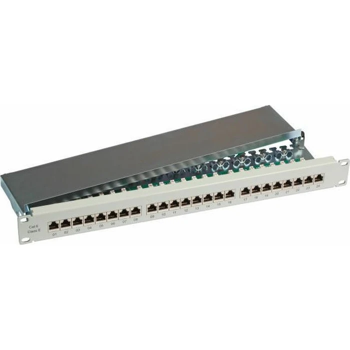 EFB Patchpanel STP 24xRJ45 Cat.6, 19" 1U, RAL9005 Black